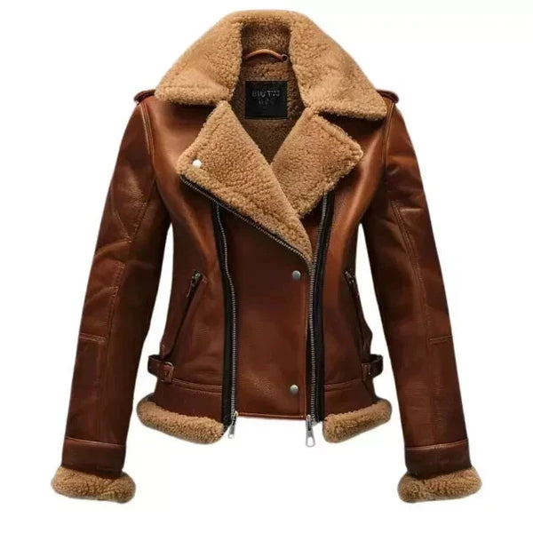 Faux Leather Winter Moto Coat – My Store