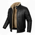 Men's Black B3 Sheepskin Bomber Jacket